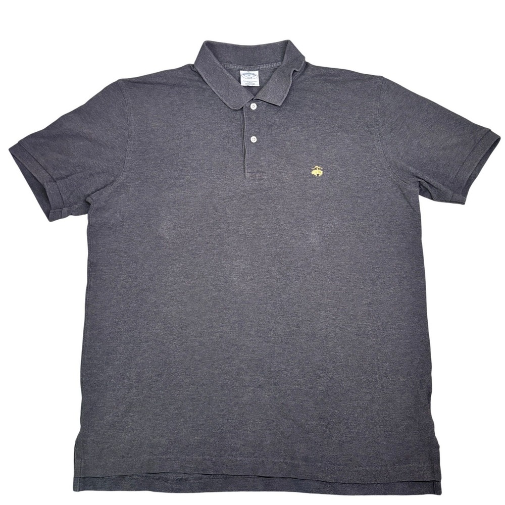 Brooks Brothers Performance Polo Mens XL Gray Slim Fit Short Sleeve 1818 Cotton - Picture 2 of 9